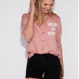 Rose All Day Boyfriend Buttonup